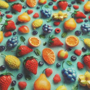 ALGODON 3D FRUTAS