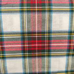 LONETA CUADRO TARTAN BLANCO