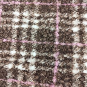 PAÑO BOUCLÉ MARRON/ROSA