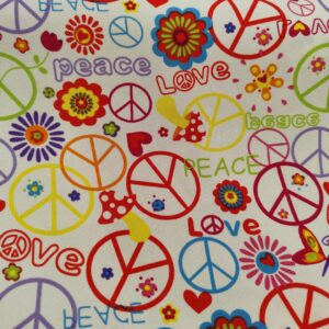 STRECH ESTAMPADO HIPPIE BLANCO
