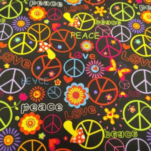 STRECH ESTAMPADO HIPPIE NEGRO