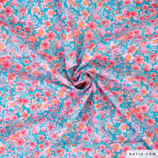 TELA POPELIN ESTAMPADO DARWIN FLORA - Imagen 2