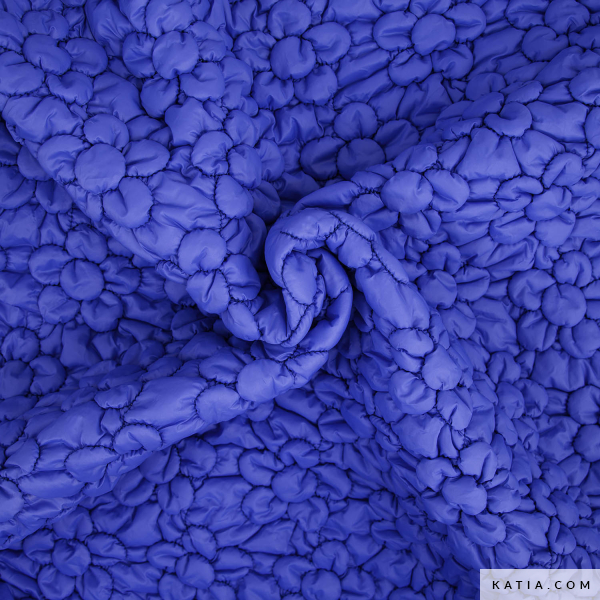 TELA ACOLCHADA FLOR AZUL - Imagen 2