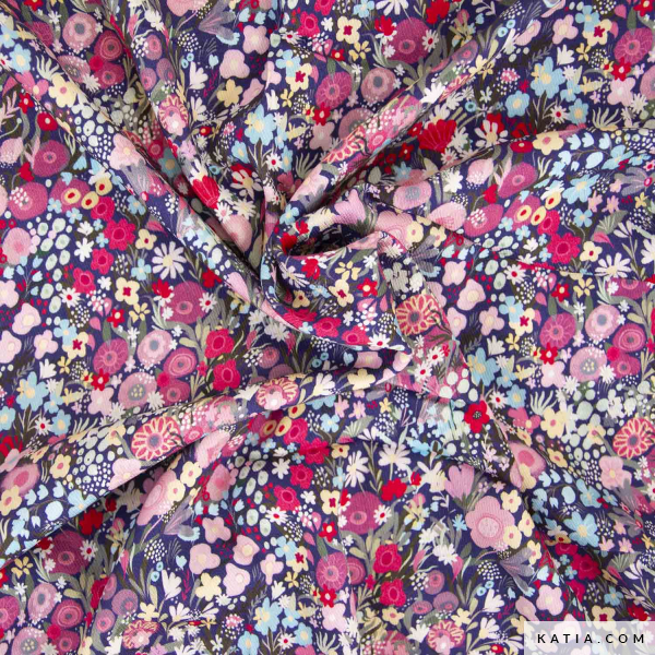 VISCOSA ESTAMPADO FLORAL FUCSIA - Imagen 2